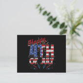 アメリカ国旗 4th of July 花火 招待状 (スタンド正面)