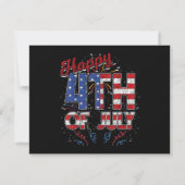 アメリカ国旗 4th of July 花火 招待状 (裏面)