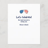 アメリカ国旗 4th of JULY BBQ パーティー招待状 チラシ (裏面)