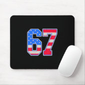 アメリカ国旗 67 シックス セブン ミーム マウスパッド (マウス)