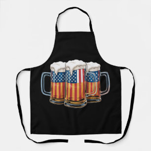 アメリカ国旗 7月4日 アメリカ ビール 飲酒 USA エプロン