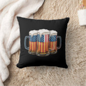 アメリカ国旗 7月4日 アメリカ ビール 飲酒 USA クッション (ブランケット)