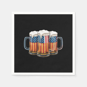 アメリカ国旗 7月4日 アメリカ ビール 飲酒 USA スタンダードカクテルナプキン