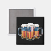 アメリカ国旗 7月4日 アメリカ ビール 飲酒 USA マグネット (正面/裏面)