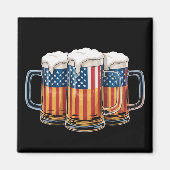 アメリカ国旗 7月4日 アメリカ ビール 飲酒 USA マグネット (正面)