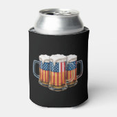 アメリカ国旗 7月4日 アメリカ ビール 飲酒 USA 缶クーラー (缶正面)