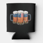 アメリカ国旗 7月4日 アメリカ ビール 飲酒 USA 缶クーラー (正面)
