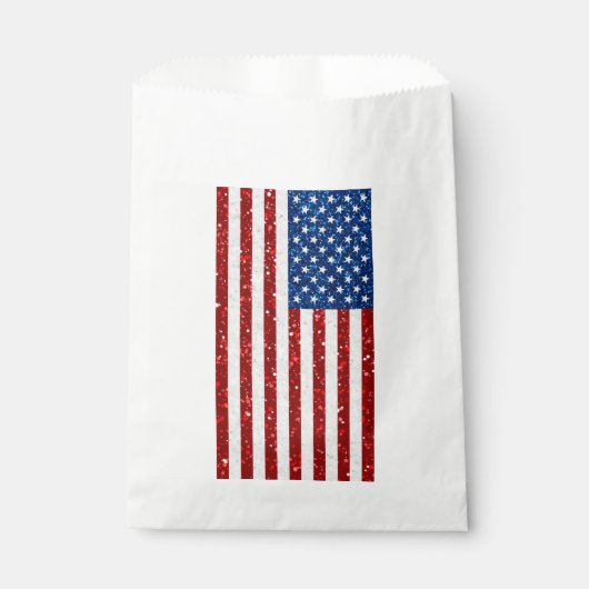 アメリカ国旗 7月4日 グリッター フェイバーバッグ (正面)