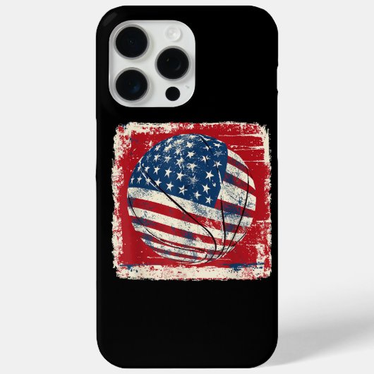 アメリカ国旗 7月4日 バスケットボール Case-Mate iPhoneケース (裏面)