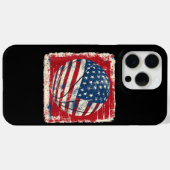 アメリカ国旗 7月4日 バスケットボール Case-Mate iPhoneケース (裏面 (横))
