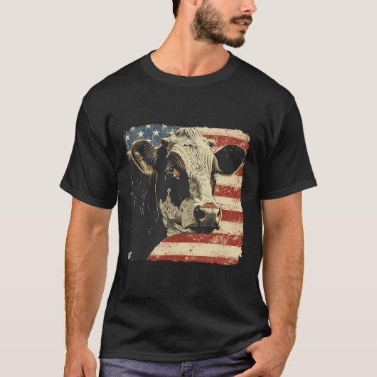 アメリカ国旗 7月4日 メンズ レディース Tシャツ (正面)