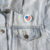 アメリカ国旗 7月4日 モノグラム 名前入り 缶バッジ (インサイチュ)