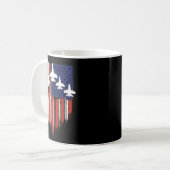 アメリカ国旗 7月4日 愛国者 一つの国家 神の下 コーヒーマグカップ (正面左)