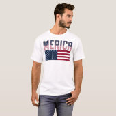 アメリカ国旗 7月4日 独立記念日 Tシャツ (正面フル)
