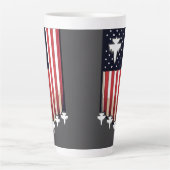 アメリカ国旗 7月4日 - 65079 カフェラテマグ (正面)