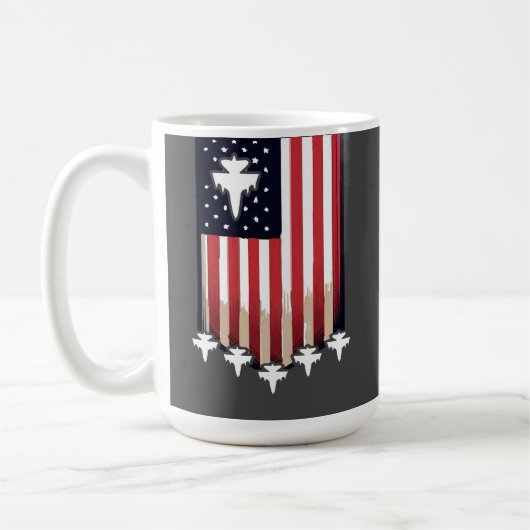 アメリカ国旗 7月4日 - 65079 コーヒーマグカップ (左)