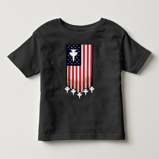 アメリカ国旗 7月4日 - 65079 トドラーTシャツ (正面)