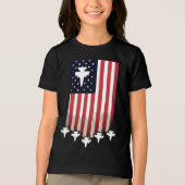 アメリカ国旗 7月4日 - 65079 トライブレンドＴシャツ (正面)