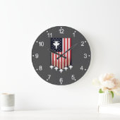 アメリカ国旗 7月4日 - 65079 ラージ壁時計 (ホーム)