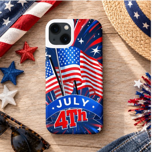 アメリカ国旗 7月4日 Case-Mate iPhoneケース