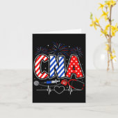 アメリカ国旗 7月4日 CNA 愛国 スコープ カード (黄色い花)