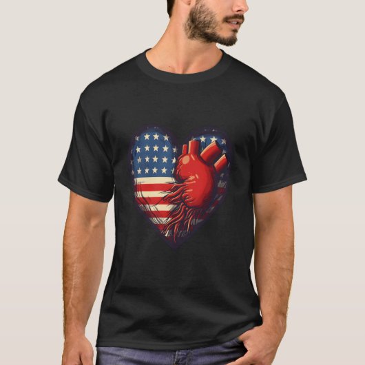 アメリカ国旗 7月4日 Tシャツ (正面)