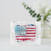 アメリカ国旗 – American Flag抽象芸術・アート ポストカード (スタンド正面)