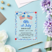 アメリカ国旗 BBQ 花火 7月4日 アクリル招待状 (インサイチュ (ウェディング))