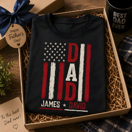 アメリカ国旗 Dad アメリカ国旗ギフト 父の日 Tシャツ