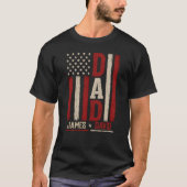 アメリカ国旗 Dad アメリカ国旗ギフト 父の日 Tシャツ (正面)