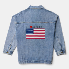 アメリカ国旗 I ハート アメリカ デニムジャケット