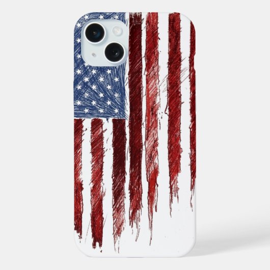 アメリカ国旗 iPhoneケース (裏面)