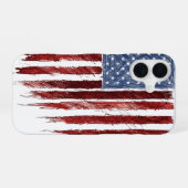 アメリカ国旗 iPhone 16ケース (裏面横)