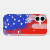 アメリカ国旗 iPhone 16ケース (裏面横)