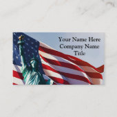 アメリカ国旗 – Lady Liberty 名刺 (正面)