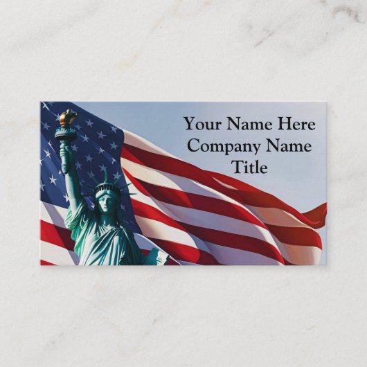 アメリカ国旗 – Lady Liberty 名刺 (正面)