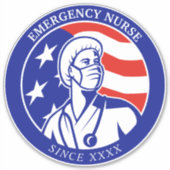 アメリカ国旗 RN 登録看護師 個性化 愛国 シール (正面)