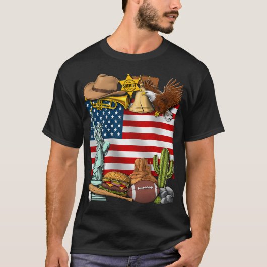 アメリカ国旗 Tシャツ (正面)