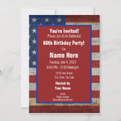 アメリカ国旗 USA イベント 誕生日パーティー 招待状 (裏面)