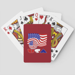 アメリカ国旗 USA サッカー ボール 赤い背景 トランプ
