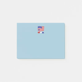 アメリカ国旗 USA サッカー ボール 青い背景 ポストイット