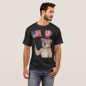 アメリカ国旗 Usa フラッグ 赤 白 青 愛国 Tシャツ (正面フル)