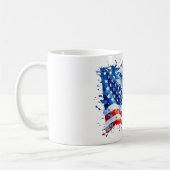 アメリカ国旗 USA 水彩 7月4日 コーヒーマグカップ (左)