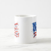 アメリカ国旗 USA 水彩 7月4日 コーヒーマグカップ (中央)