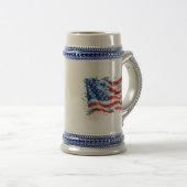 アメリカ国旗 USA 水彩 7月4日 ビールジョッキ (正面右)