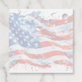 アメリカ国旗 USA 水彩 7月4日 フェイバータグ (裏面)