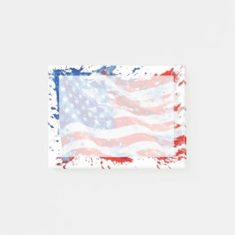 アメリカ国旗 USA 水彩 7月4日 ポストイット
