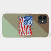 アメリカ国旗 USA 水彩 7月4日 Case-Mate iPhoneケース (裏面(横))