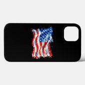アメリカ国旗 USA 水彩 7月4日 Case-Mate iPhoneケース (裏面 (横))