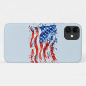 アメリカ国旗 USA 水彩 7月4日 Case-Mate iPhoneケース (裏面(横))
